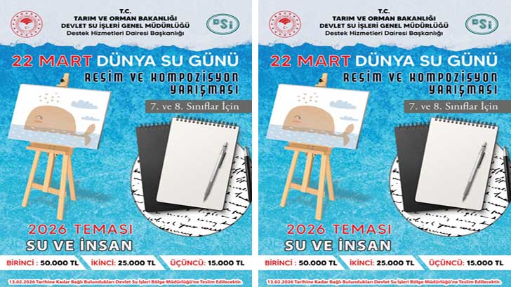 22 Mart Dünya Su Günü Resim Ve Kompozisyon Yarışması