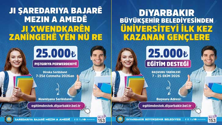 Diyarbakır Belediyesi Üniversite Bursu 2026-2027