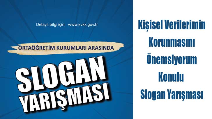 Kişisel Verilerimin Korunmasını Önemsiyorum Slogan Yarışması 2026