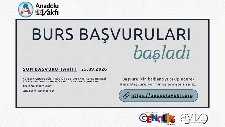 Anadolu Eğitim Kültür Ve Bilim Vakfı Bursu