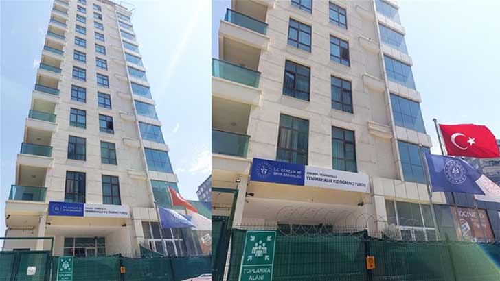 Ankara Yenimahalle KYK Kız Öğrenci Yurdu