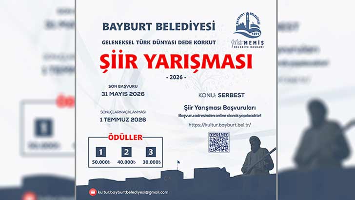 Bayburt Belediyesi Türk Dünyası Dede Korkut Şiir Yarışması 2026