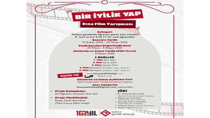 Konya Şehir Koleji Bir İyilik Yap Kısa Film Yarışması