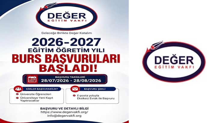 Değer Eğitim Vakfı Bursu 2026-2027