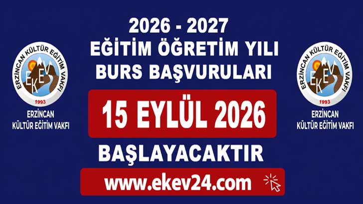 Erzincan Kültür Eğitim Vakfı EKEV Bursu 2026-2027