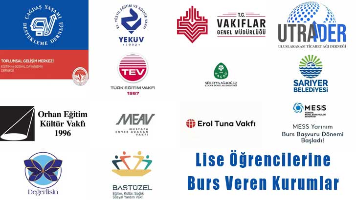 Lise Öğrencilerine Burs Veren Kurumlar