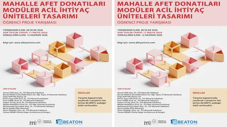 Modüler Acil İhtiyaç Üniteleri Tasarımı Öğrenci Proje Yarışması