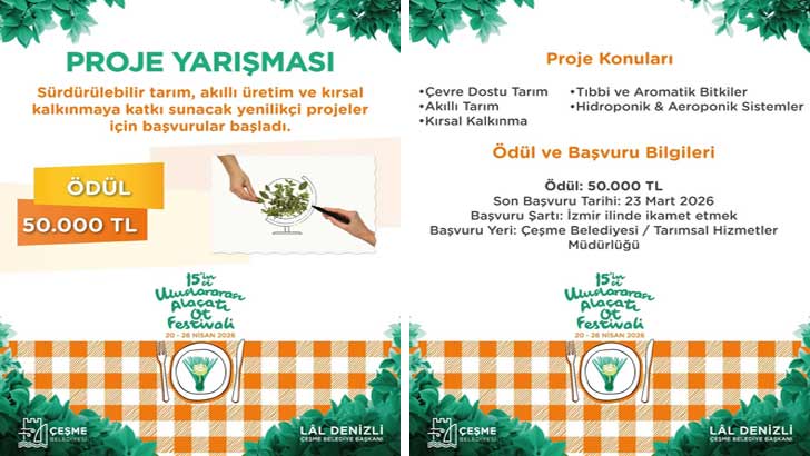 Uluslararası Alaçatı Ot Festivali Sürdürülebilir Tarım Proje Yarışması