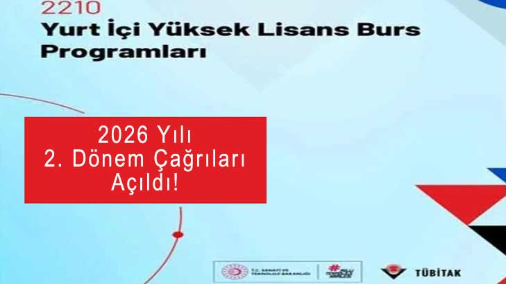 Tübitak 2210 Yüksek Lisans Bursu Başvuruları 2026/2