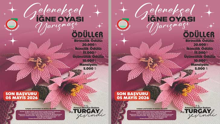 Amasya Belediyesi İğne Oyası Üçgen Fular Yarışması