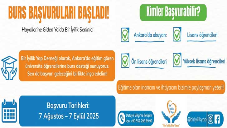 BİR-DER Bir İyilik Yap Derneği Bursu