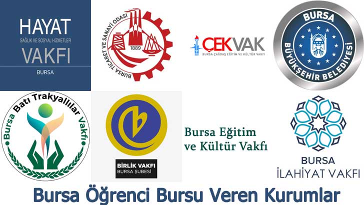 Bursa Karşılıksız Öğrenci Bursu Veren Kurumlar