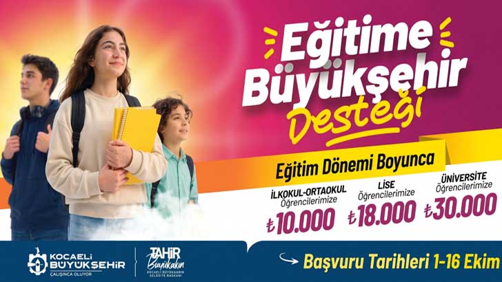 Kocaeli Büyükşehir Belediyesi Eğitim Desteği Bursu 2026-2027