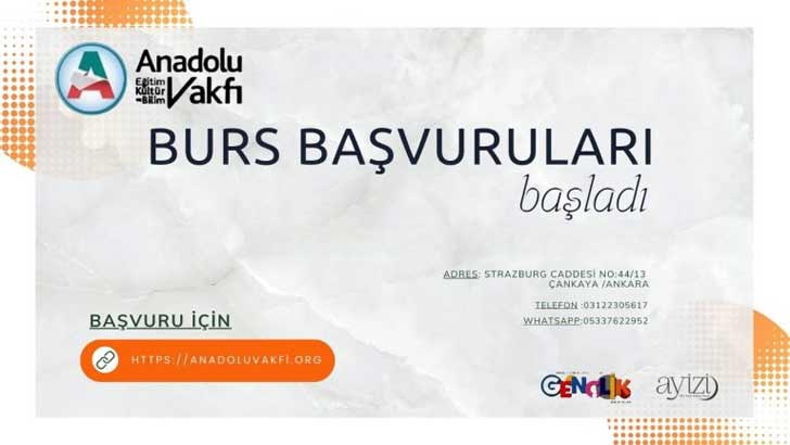Anadolu Eğitim Kültür Ve Bilim Vakfı Bursu