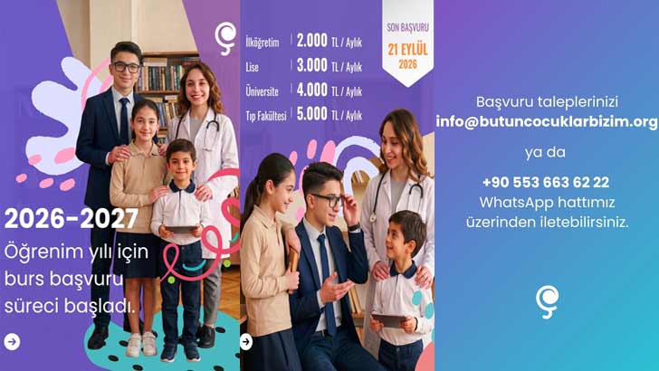 Bütün Çocuklar Bizim Derneği Bursu 2026-2027