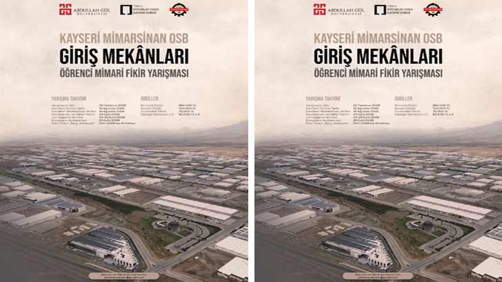 Kayseri Mimarsinan OSB Giriş Mekânları Öğrenci Mimari Fikir Yarışması