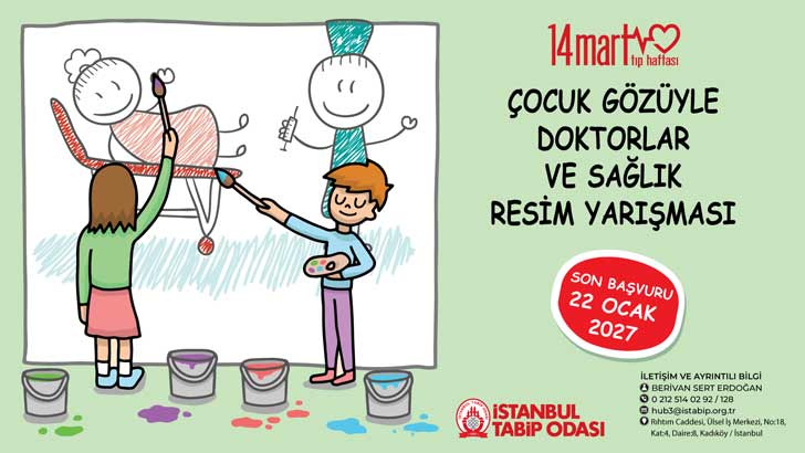 14 Mart Tıp Haftası Çocuk Gözüyle Doktorlar Resim Yarışması