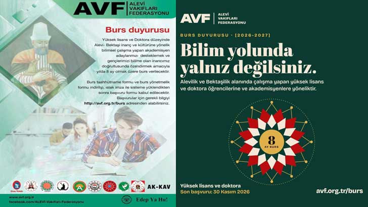 Alevi Vakıfları Federasyonu Lisansüstü Bursu 2026-2027