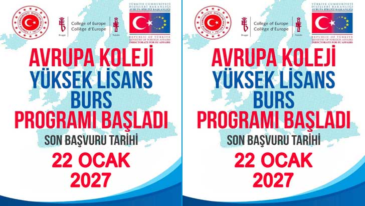 Avrupa Koleji Yüksek Lisans Burs Programı 2027-2028