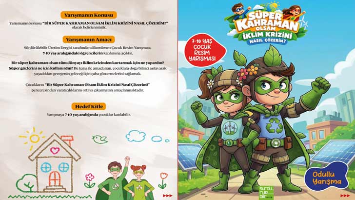 Sürdürülebilir Üretim Dergisi Ulusal Çocuk Resim Yarışması